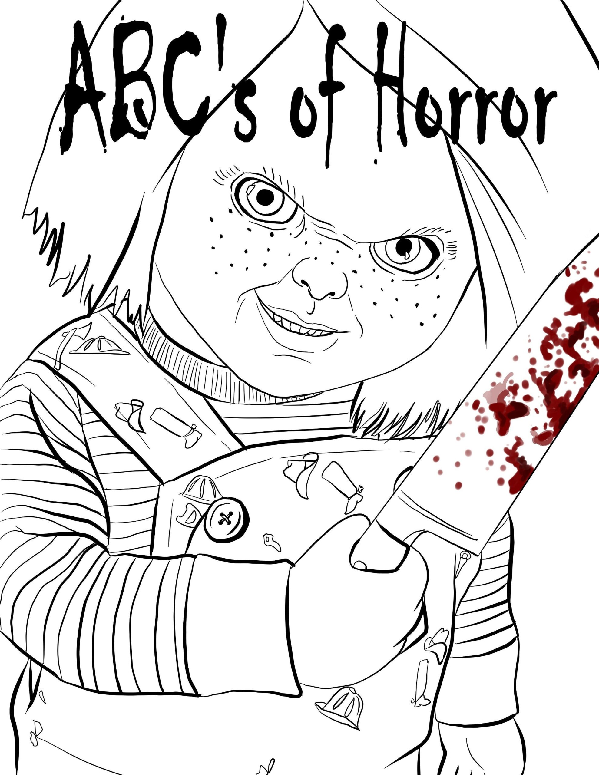 horror movie coloring pages
