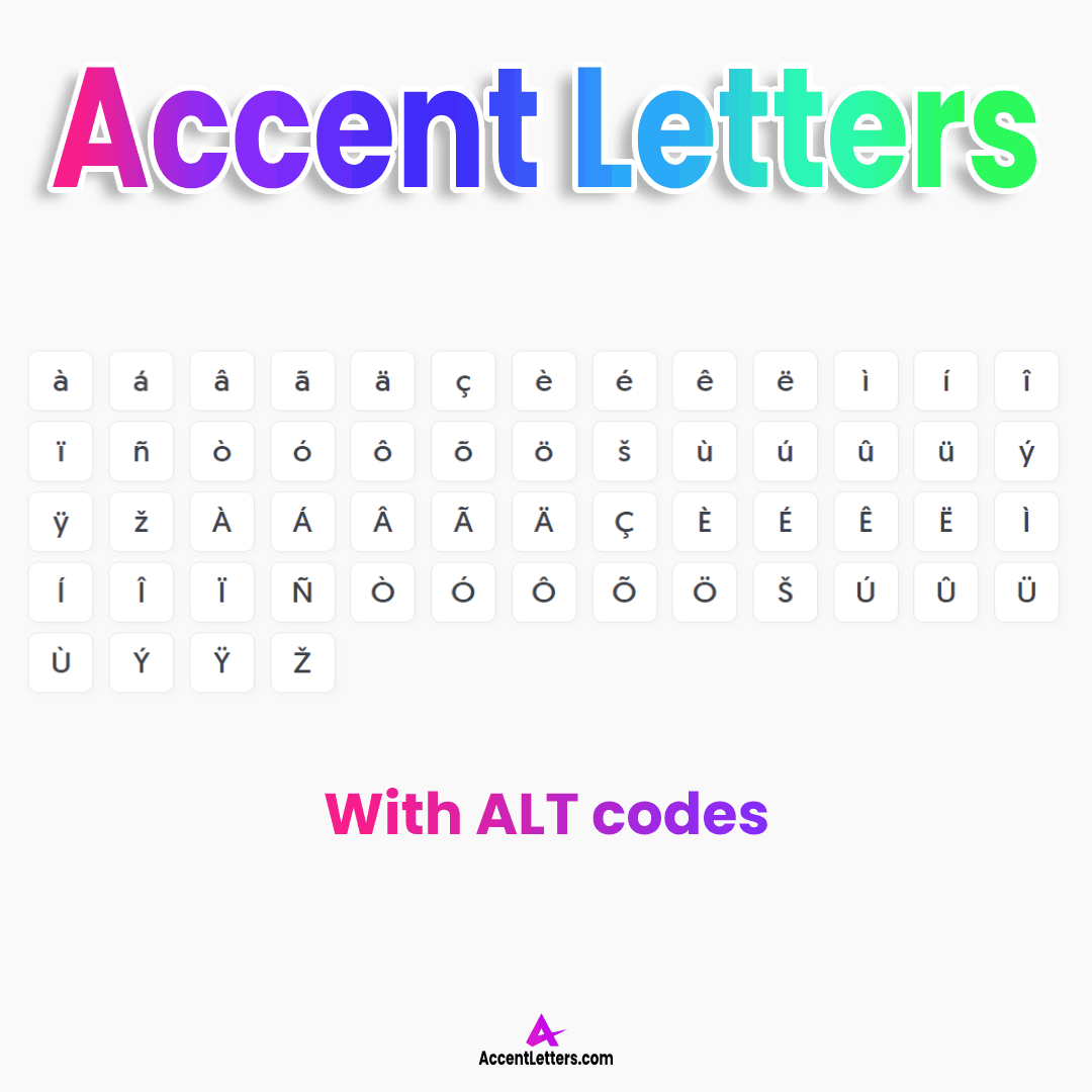 Accent Letters Copy And Paste Aa Zz