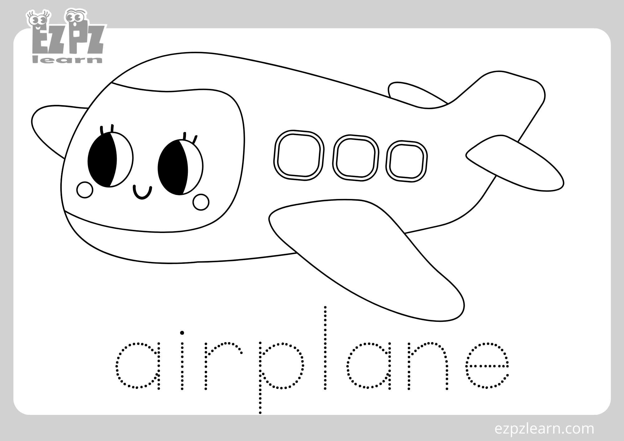 airplane images to color
