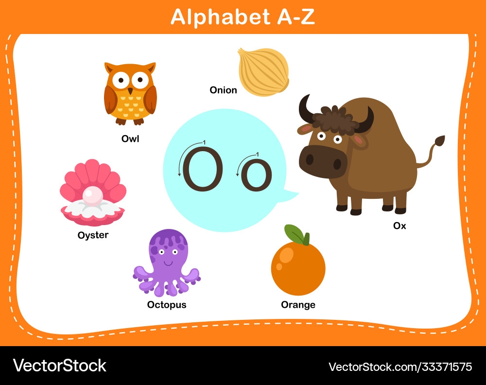 Alphabet Letter O 33371575 Royalty Free Vector VectorStock
