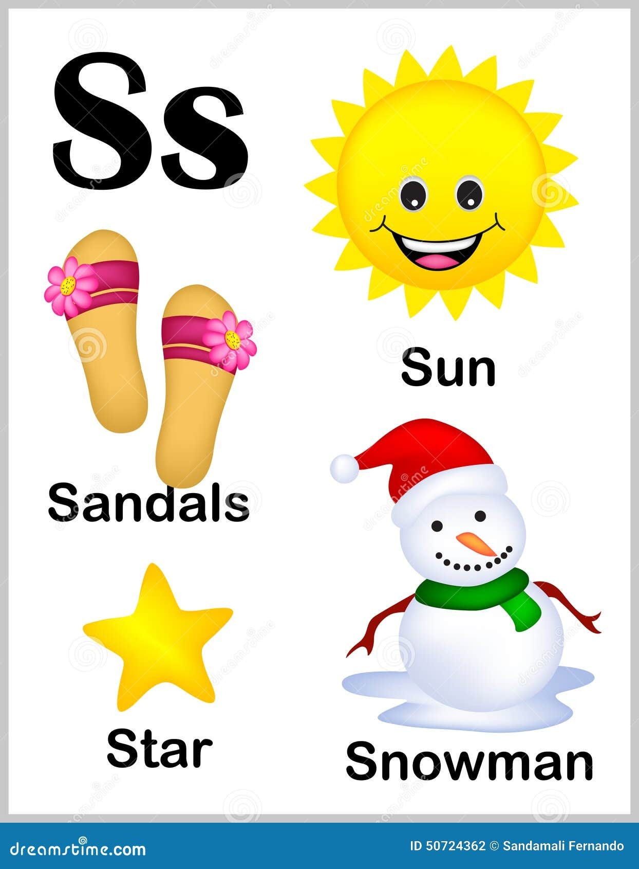 Alphabet Letter S Pictures Stock Vector Illustration Of Learn 50724362