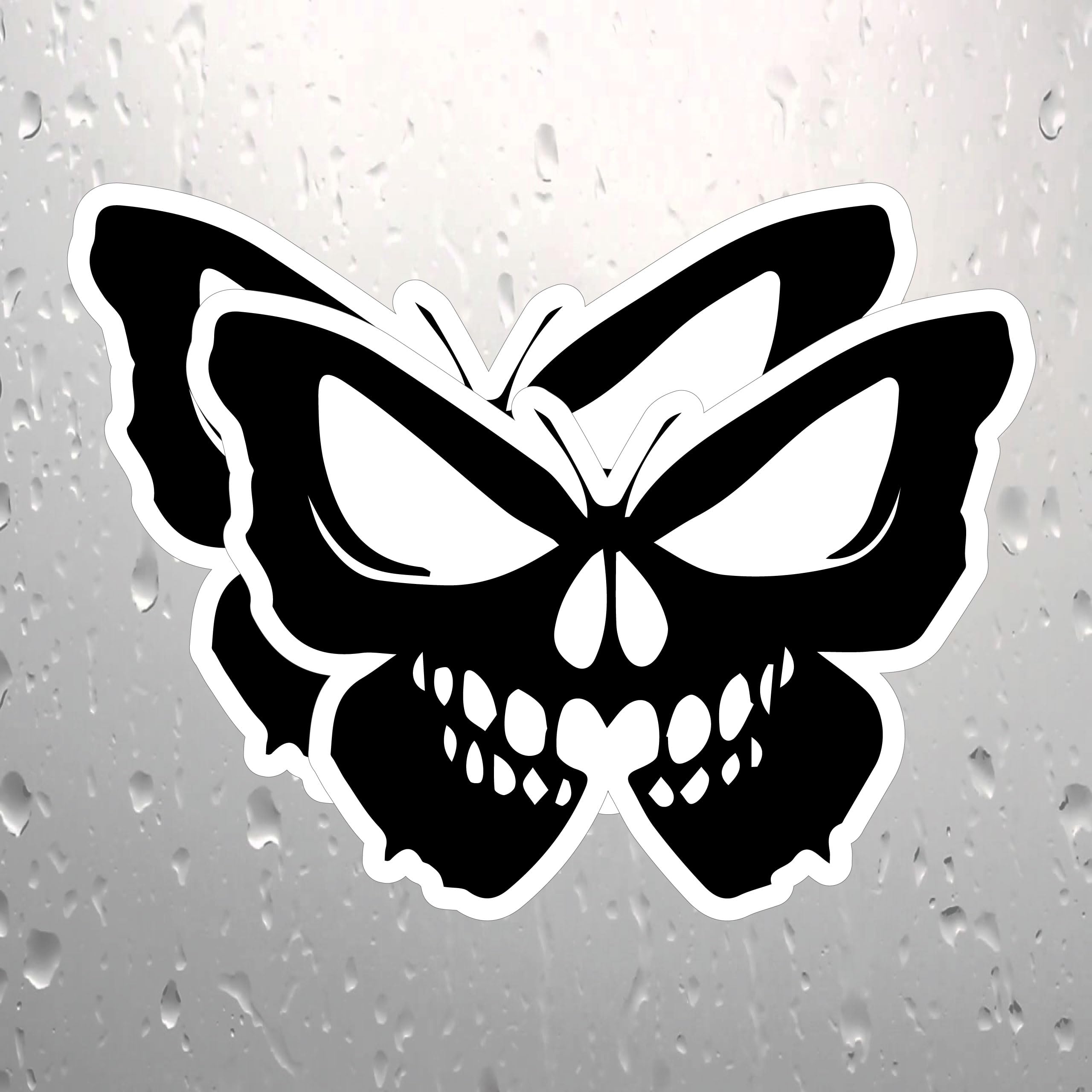 Amazon Butterfly Skull Tattoo Decal Design Sticker Bomb Vinyl Decal For Car Truck Computer Anywhere Premium 6 Year Outdoor Vinyl Black 1 Automotive