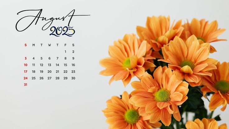 August 2025 Calendar Desktop Wallpaper Free Download August 2025 Calendar Desktop Wallpaper Free Download