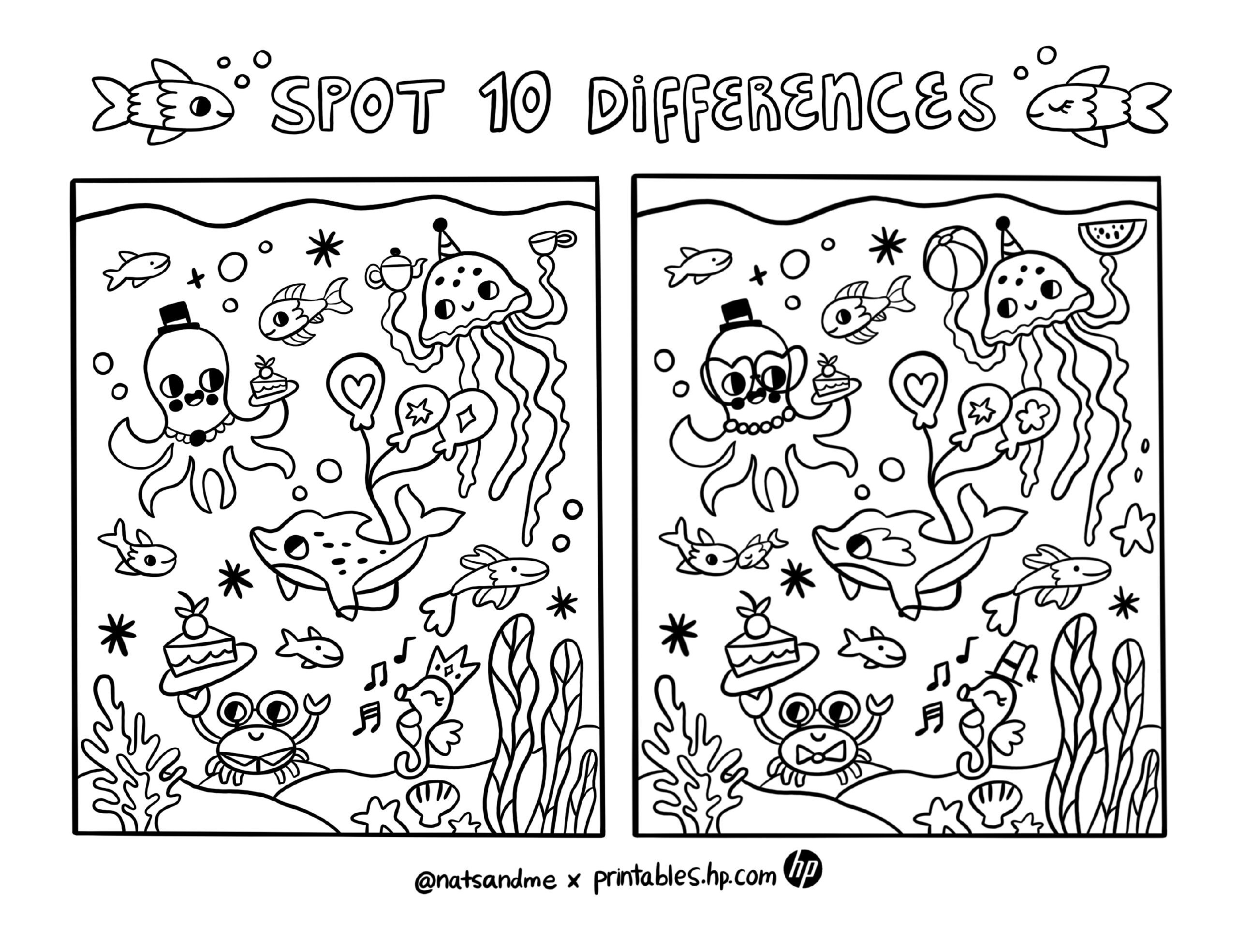 Autumn Fun Spot The Differences Printables Free Coloring Pages Learning Worksheets HP Official Site