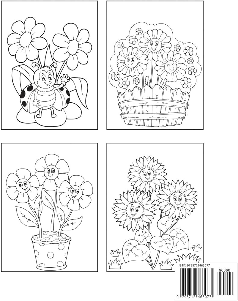 Beautiful Spring Flowers Coloring Book For Kids With Cute Spring Flowers Pages To Color Kiddo Press Jane 9798712463077 Amazon Books