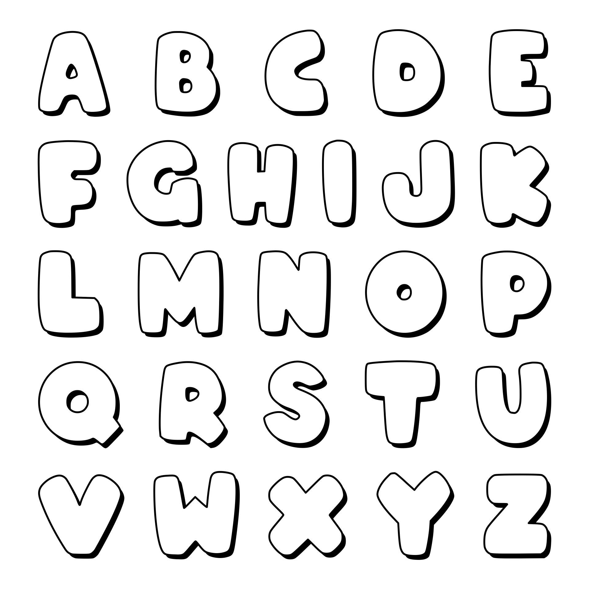Big Bubble Letters Printable Printable Party Favors Big Bubble Letters Printable Printable Party Favors