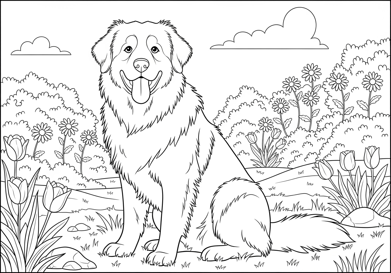 printable coloring page dog