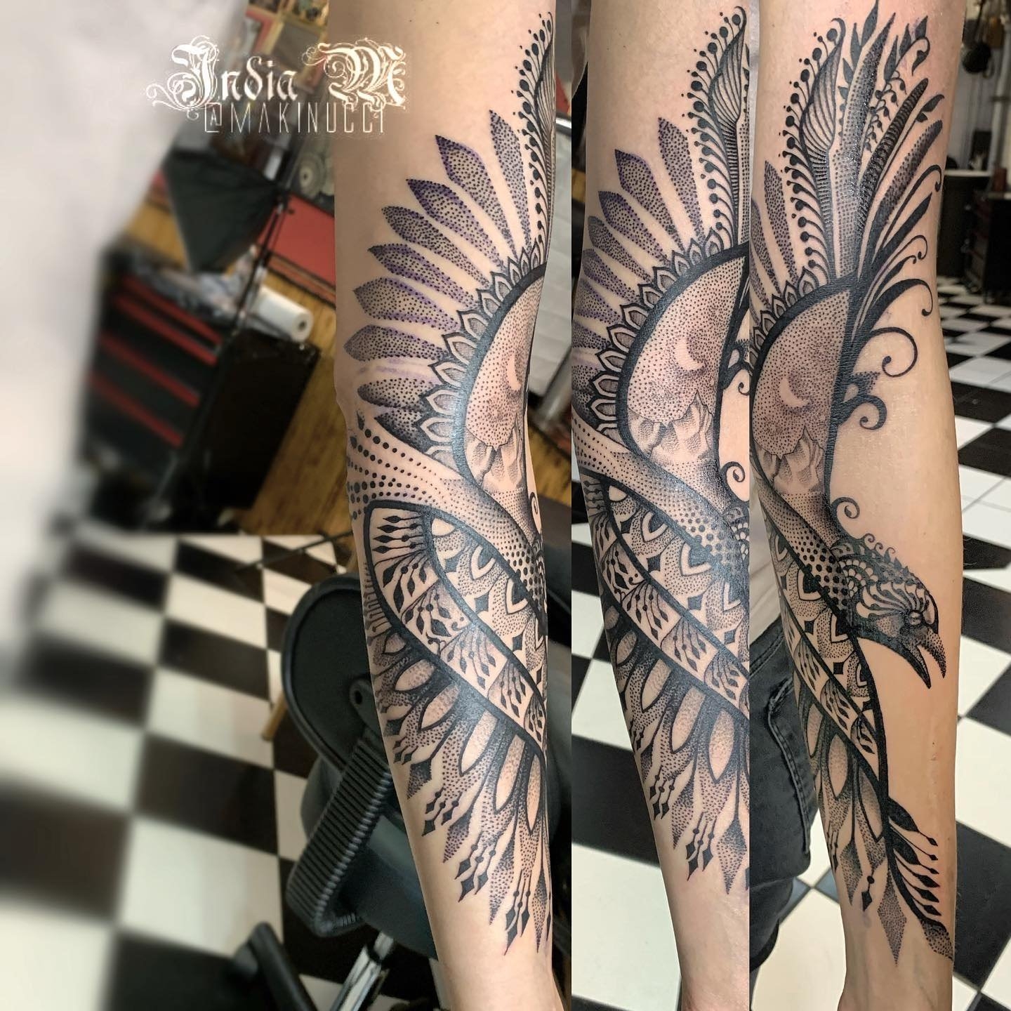 Bird In Flight Full Leg Tattoo Tattoo Shop And Piercing Studio Liverpool