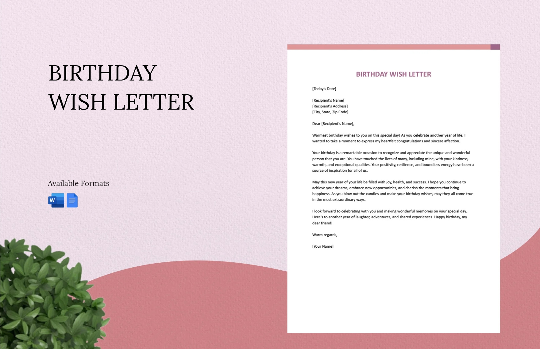 Birthday Wish Letter In Word Google Docs Download Template Birthday Wish Letter In Word Google Docs Download Template