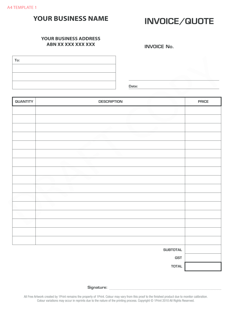 printable invoices free template printable invoices free template