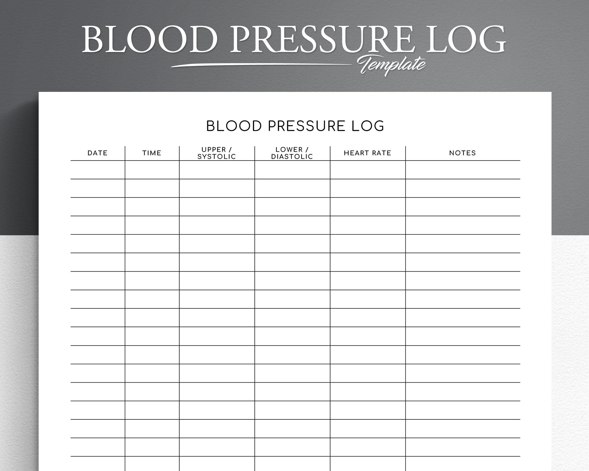 free printable blood pressure log sheets