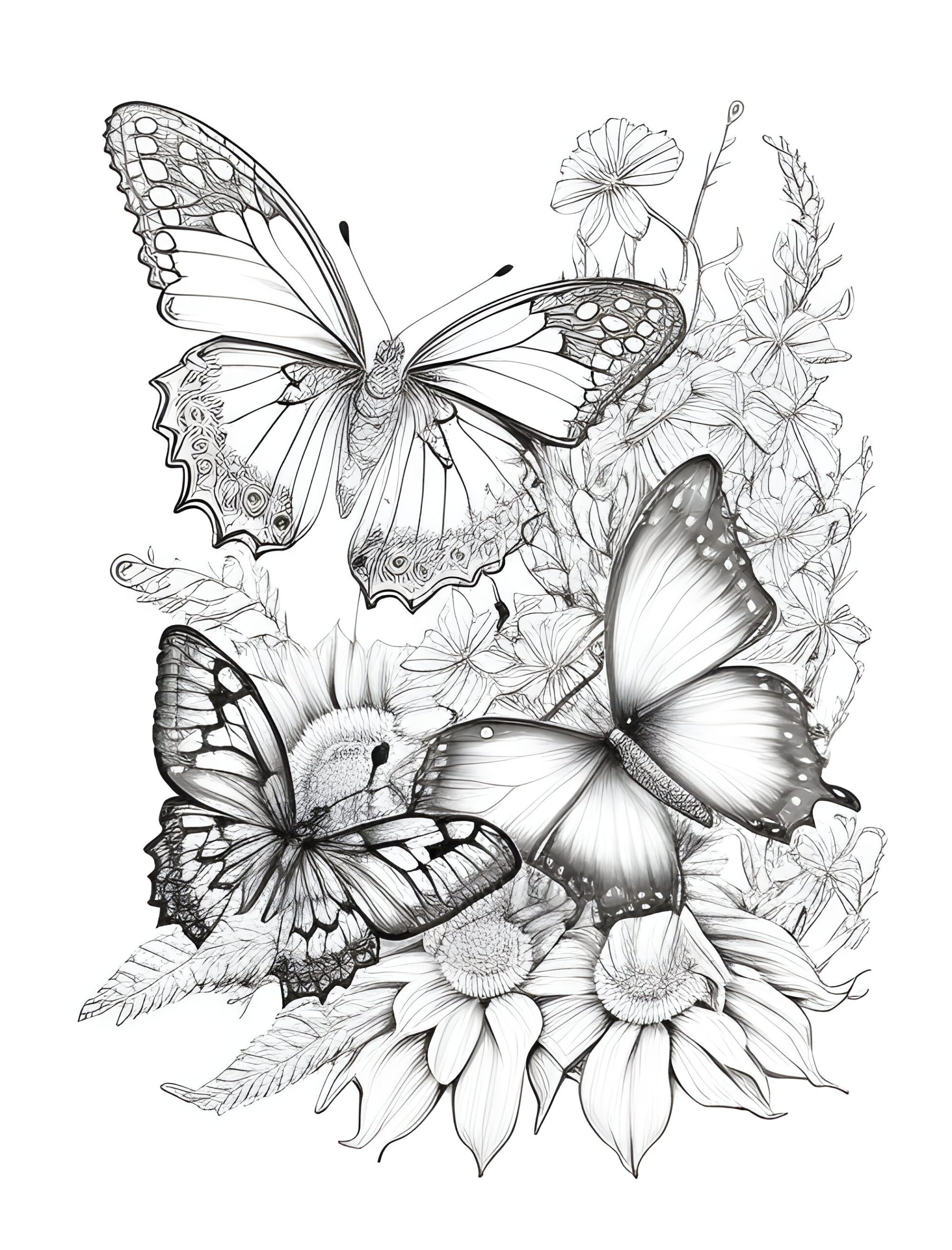 Butterfly Coloring Book For Adults 30 Relaxing Pages digital Download Etsy Butterfly Coloring Book For Adults 30 Relaxing Pages digital Download Etsy