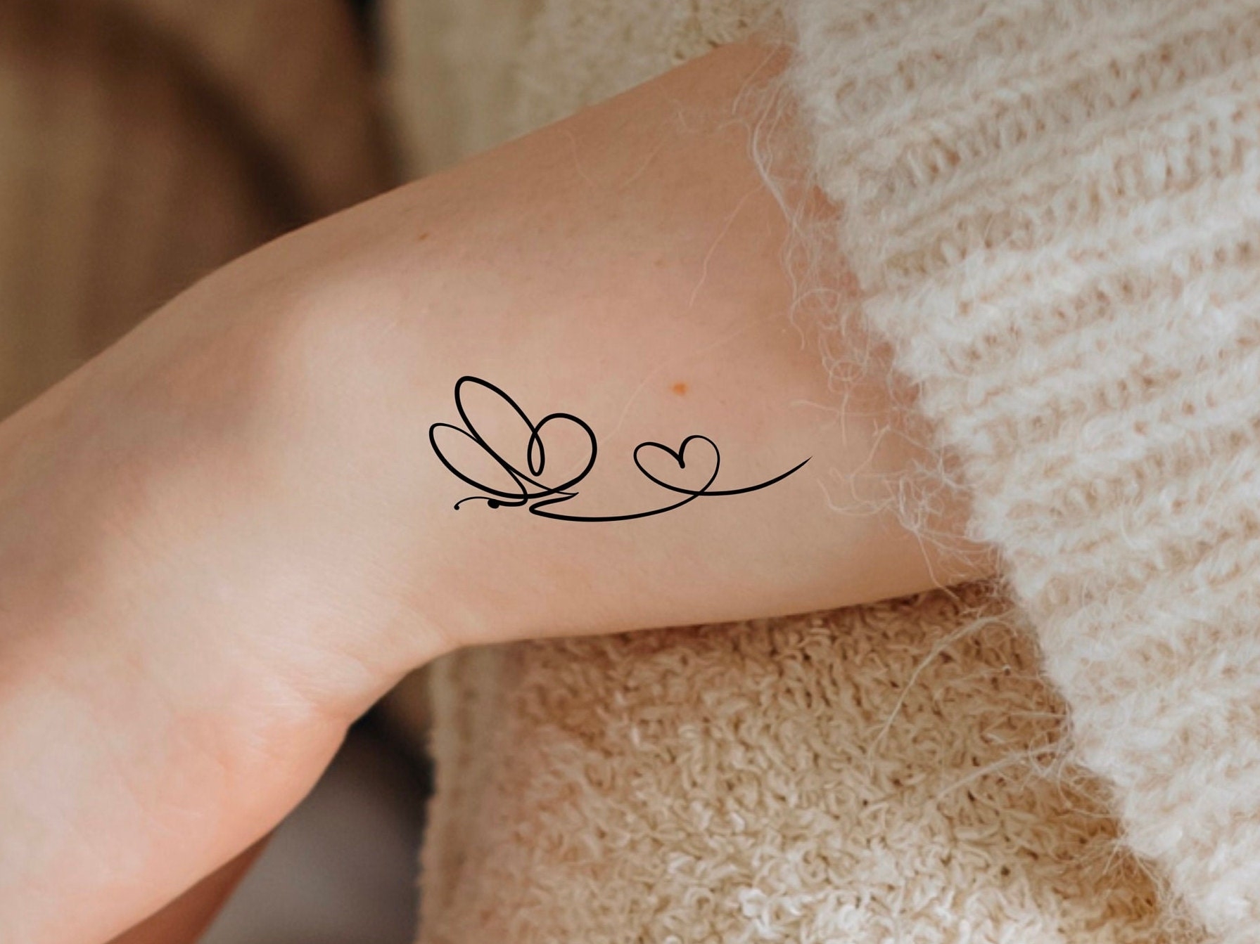 Butterfly Heart Temporary Tattoo Etsy Butterfly Heart Temporary Tattoo Etsy