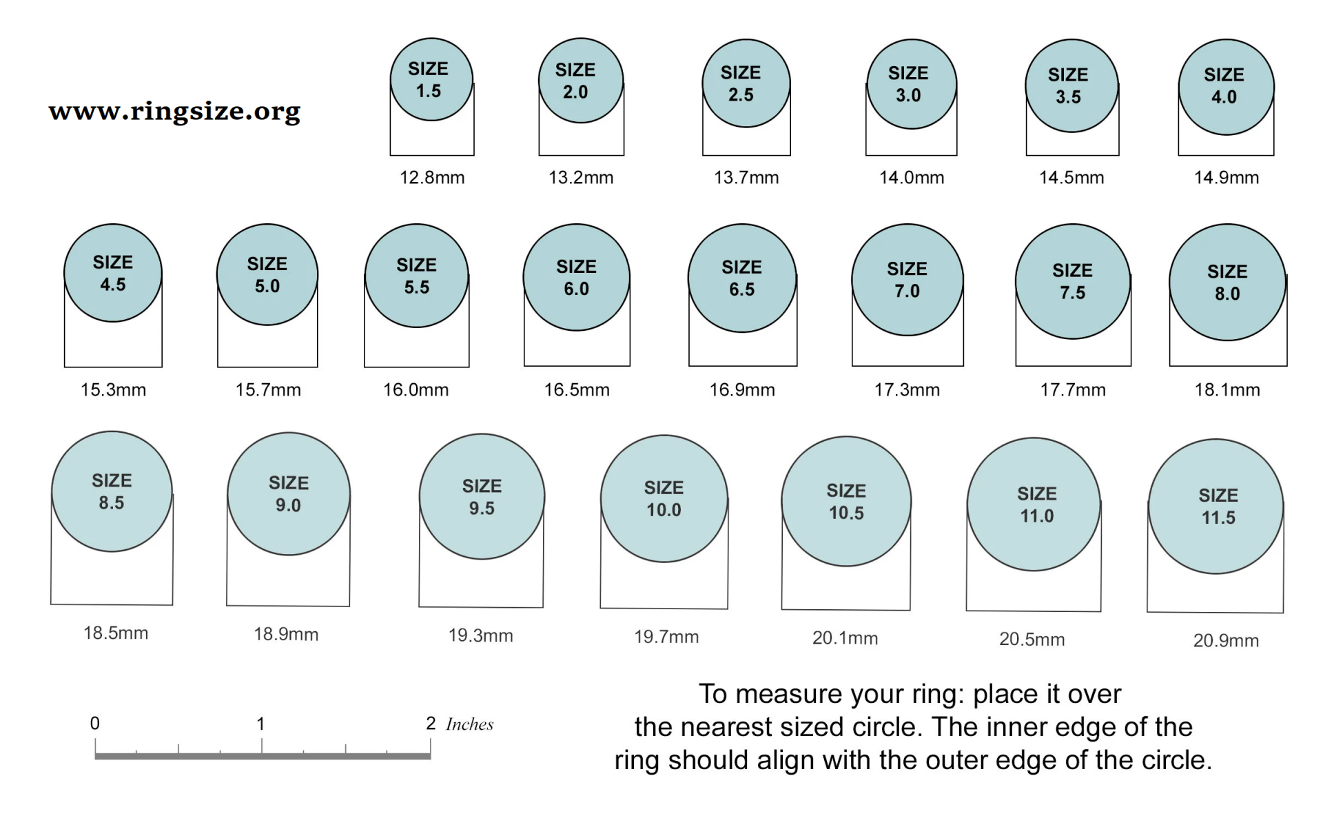 Chart Ring Sizer Print Ring Chart Template Free Ring Sizer Online Printable Ring How To