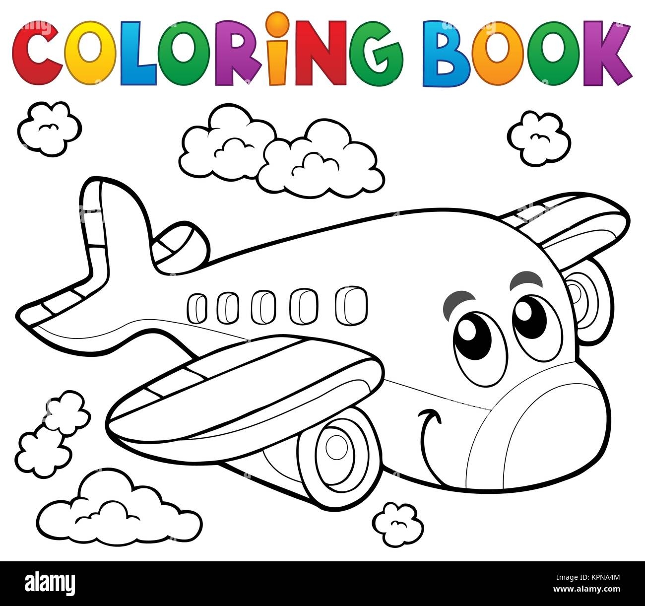 Colouring Book Plane Hi res Stock Photography And Images Alamy