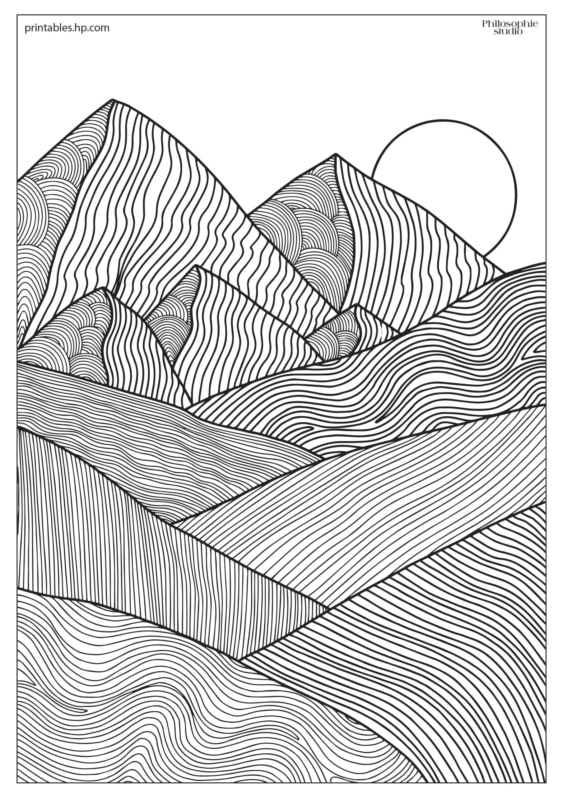 landscape pictures to color landscape pictures to color
