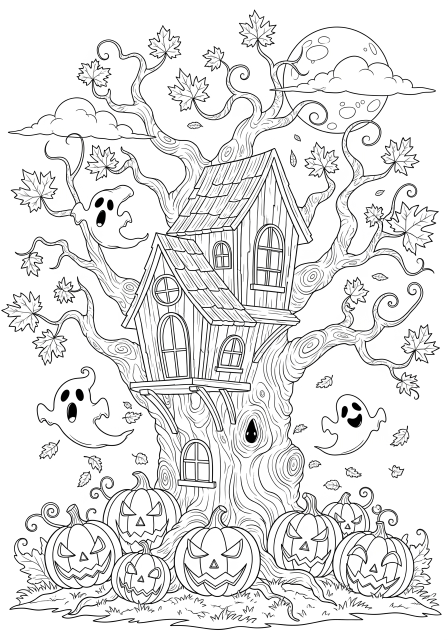 free halloween color pages