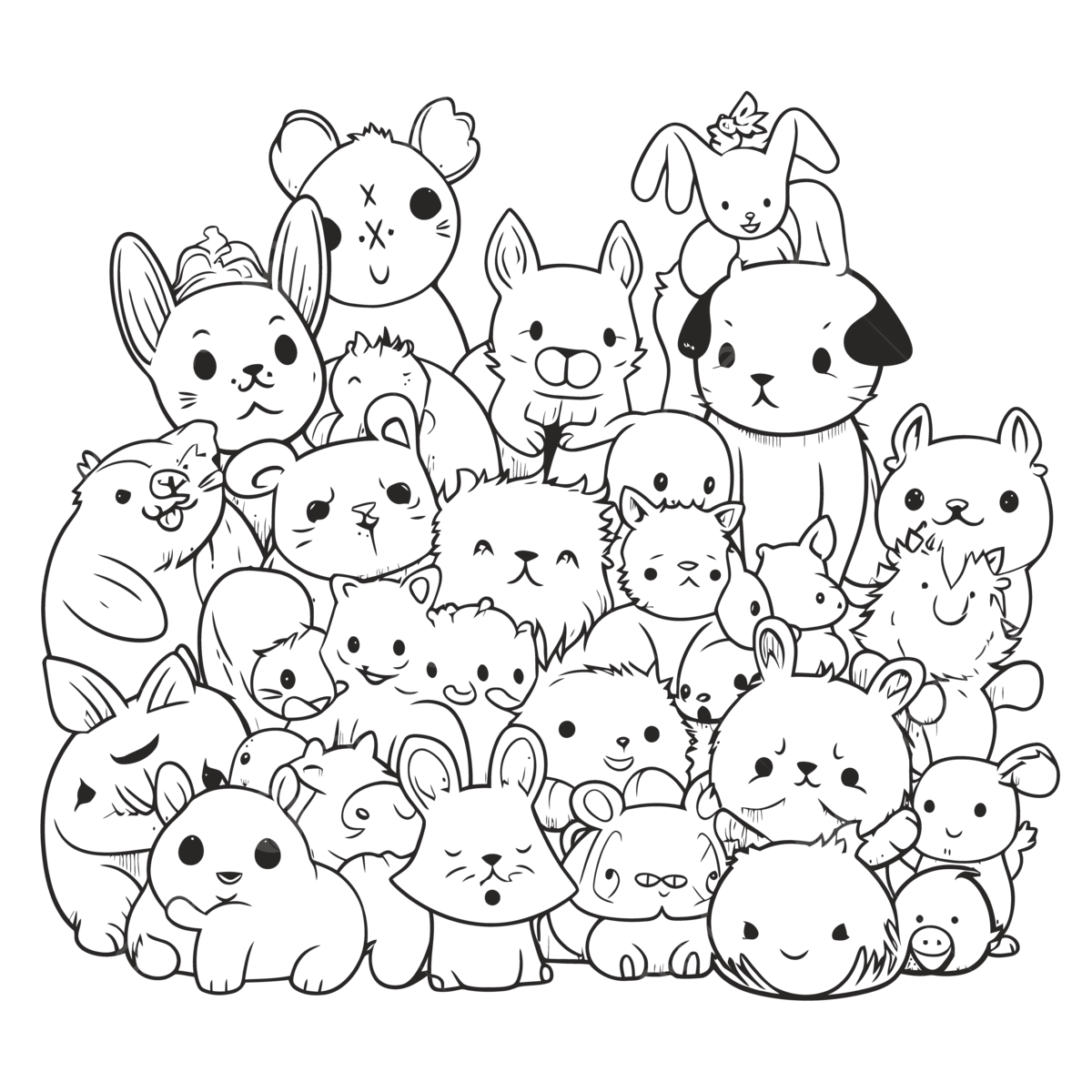 cute animal coloring pages