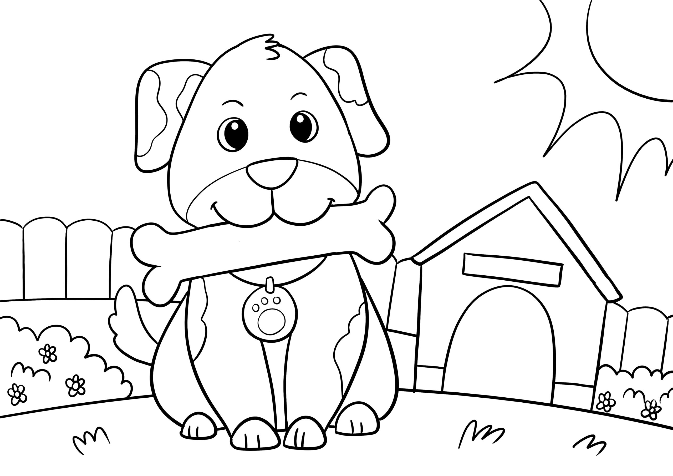 dog picture to color