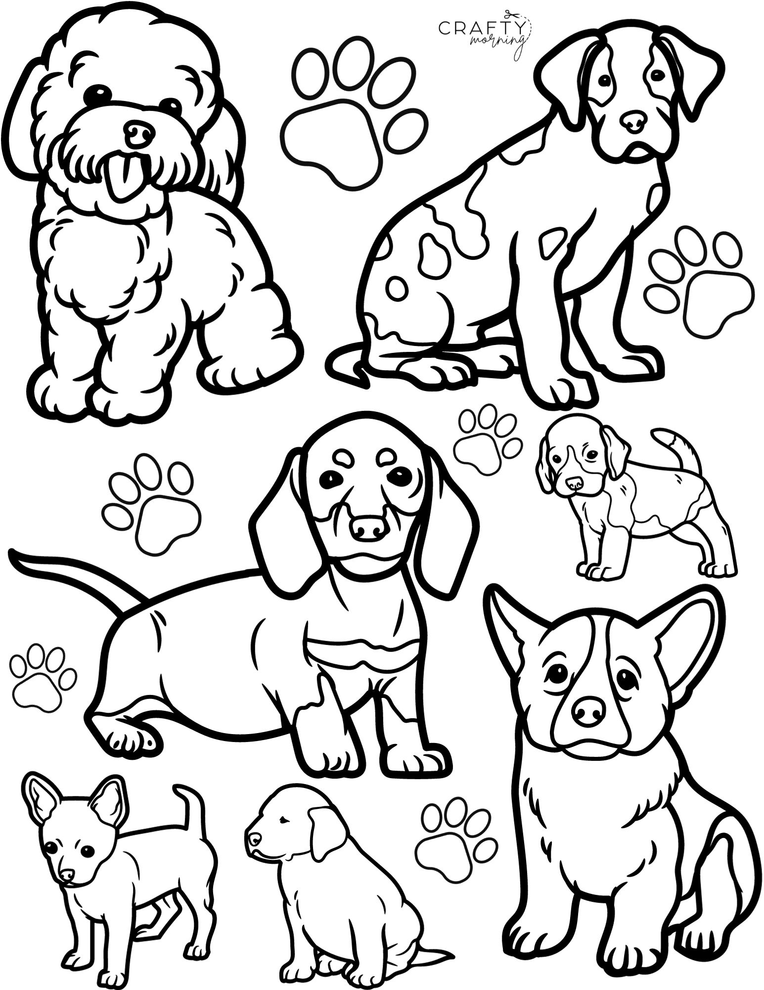 dogs coloring pages printable