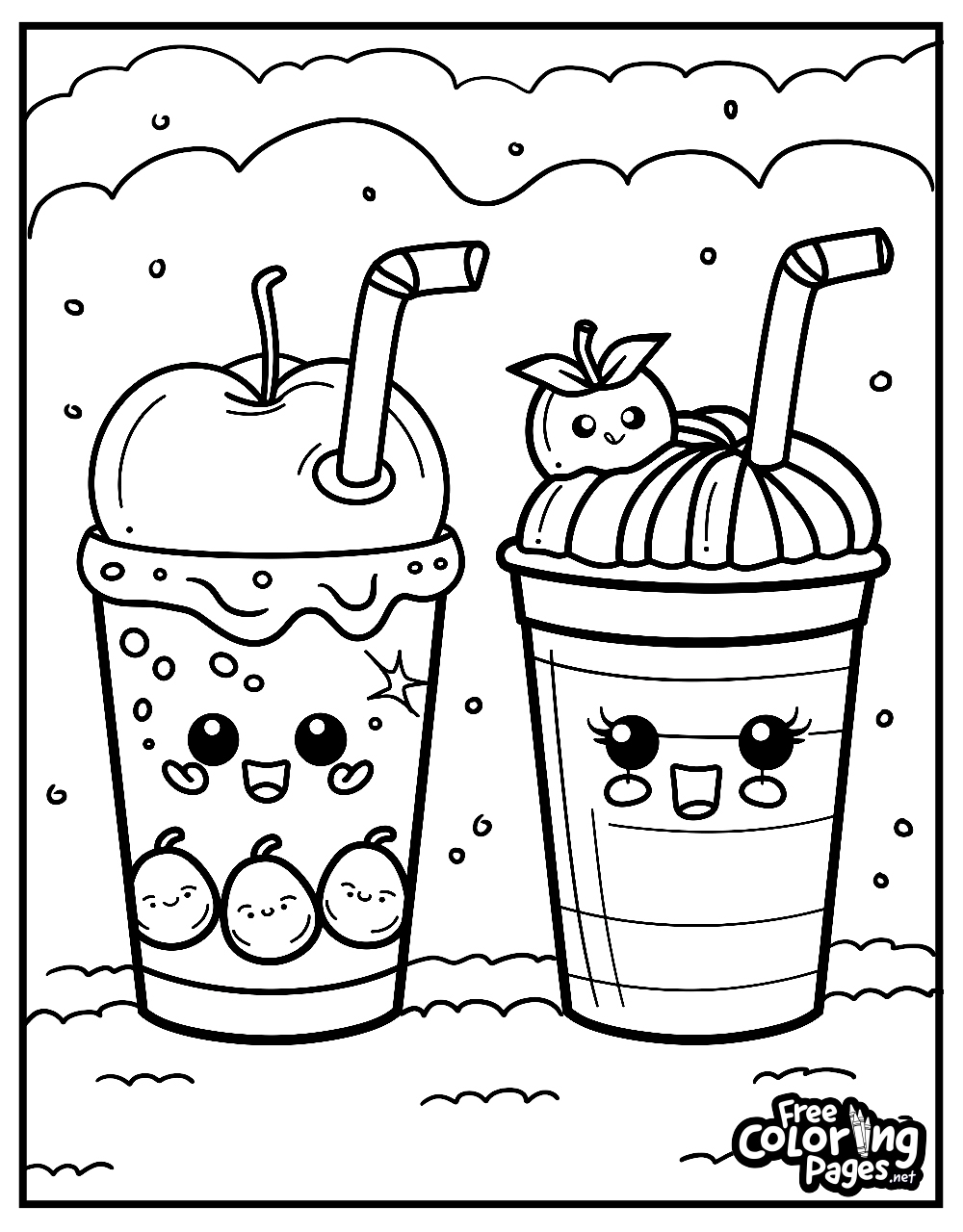 Cute Food Coloring Pages Free Coloring Pages