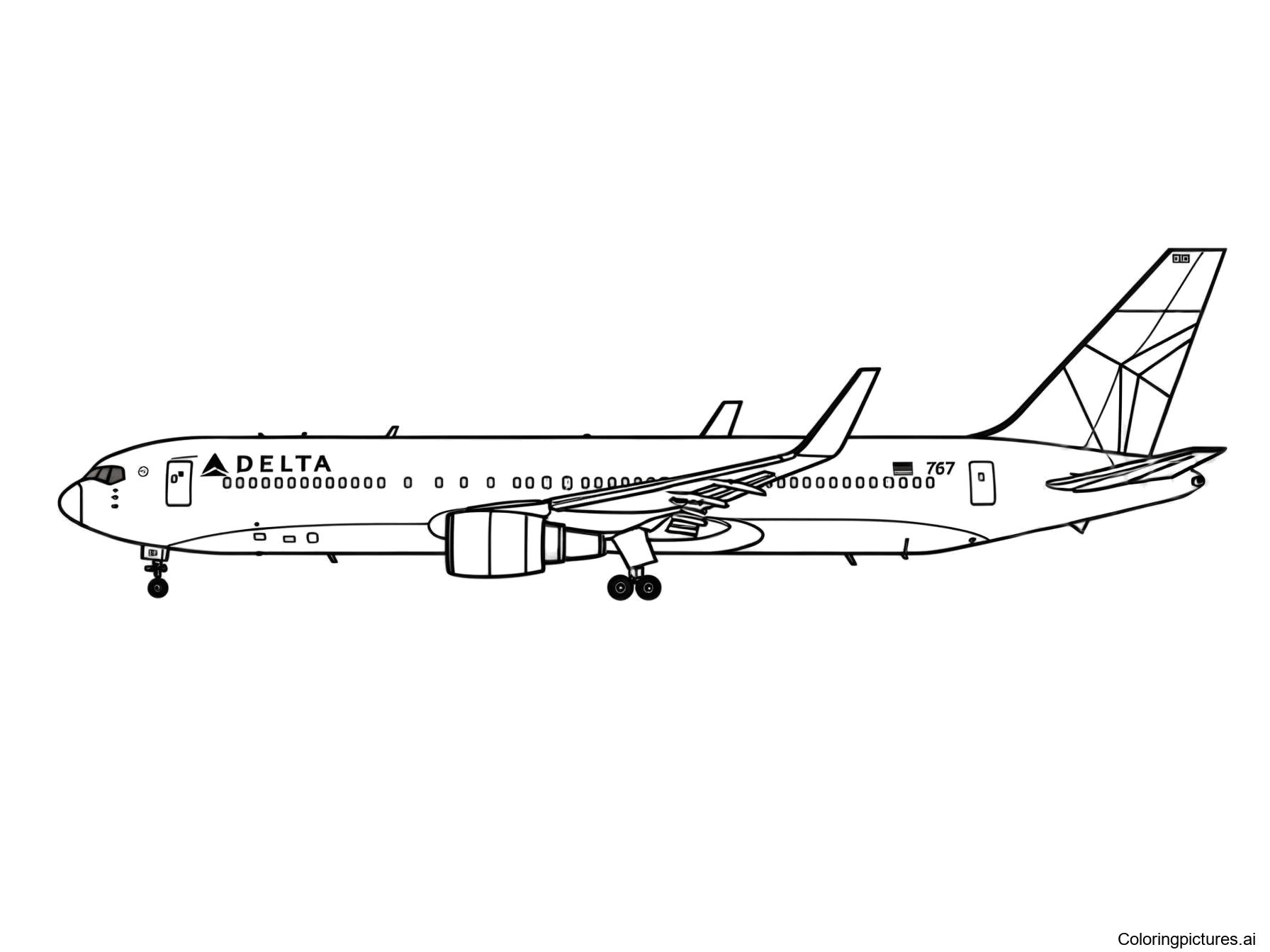 Delta Airplane Free Printable Coloring Page Delta Airplane Free Printable Coloring Page
