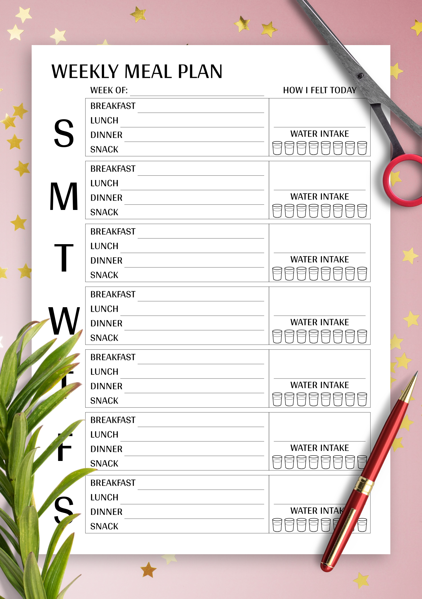 meal plan weekly template meal plan weekly template