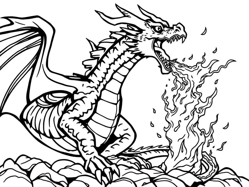 printable coloring pages of dragons