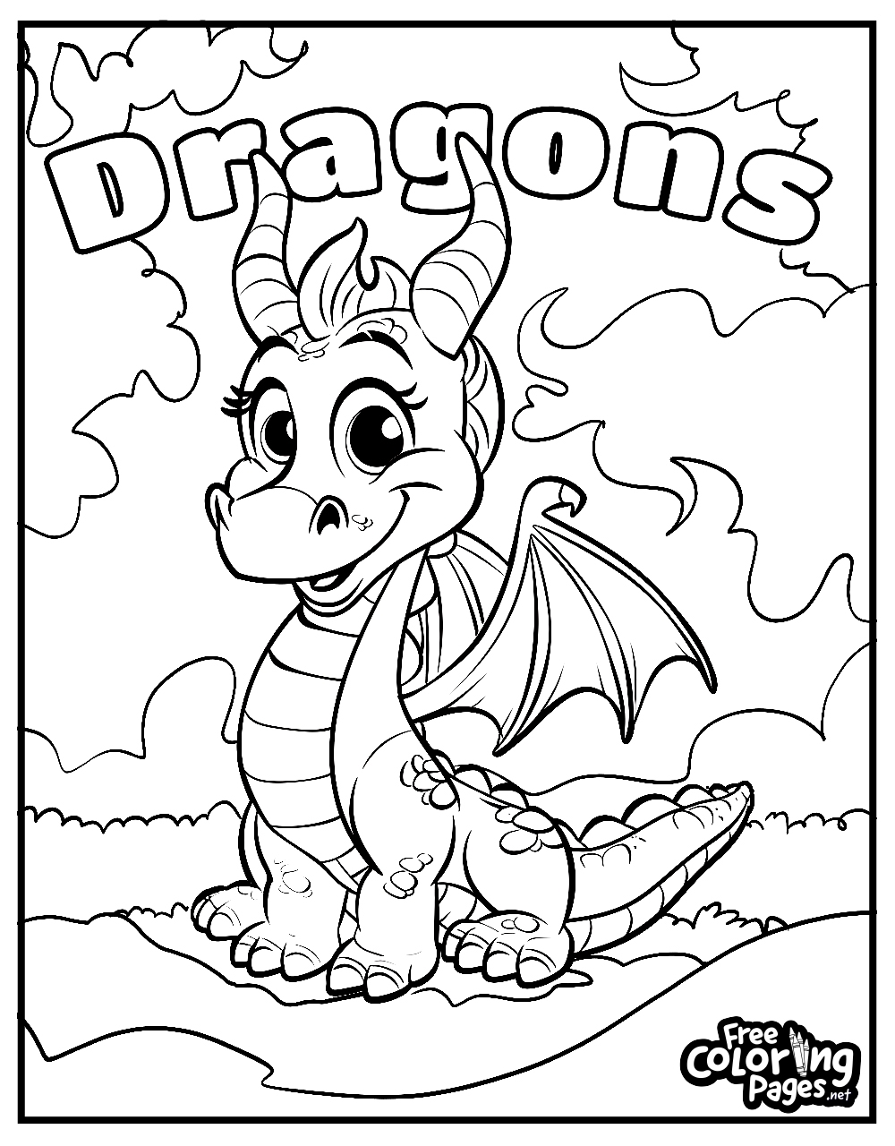 print dragon coloring pages