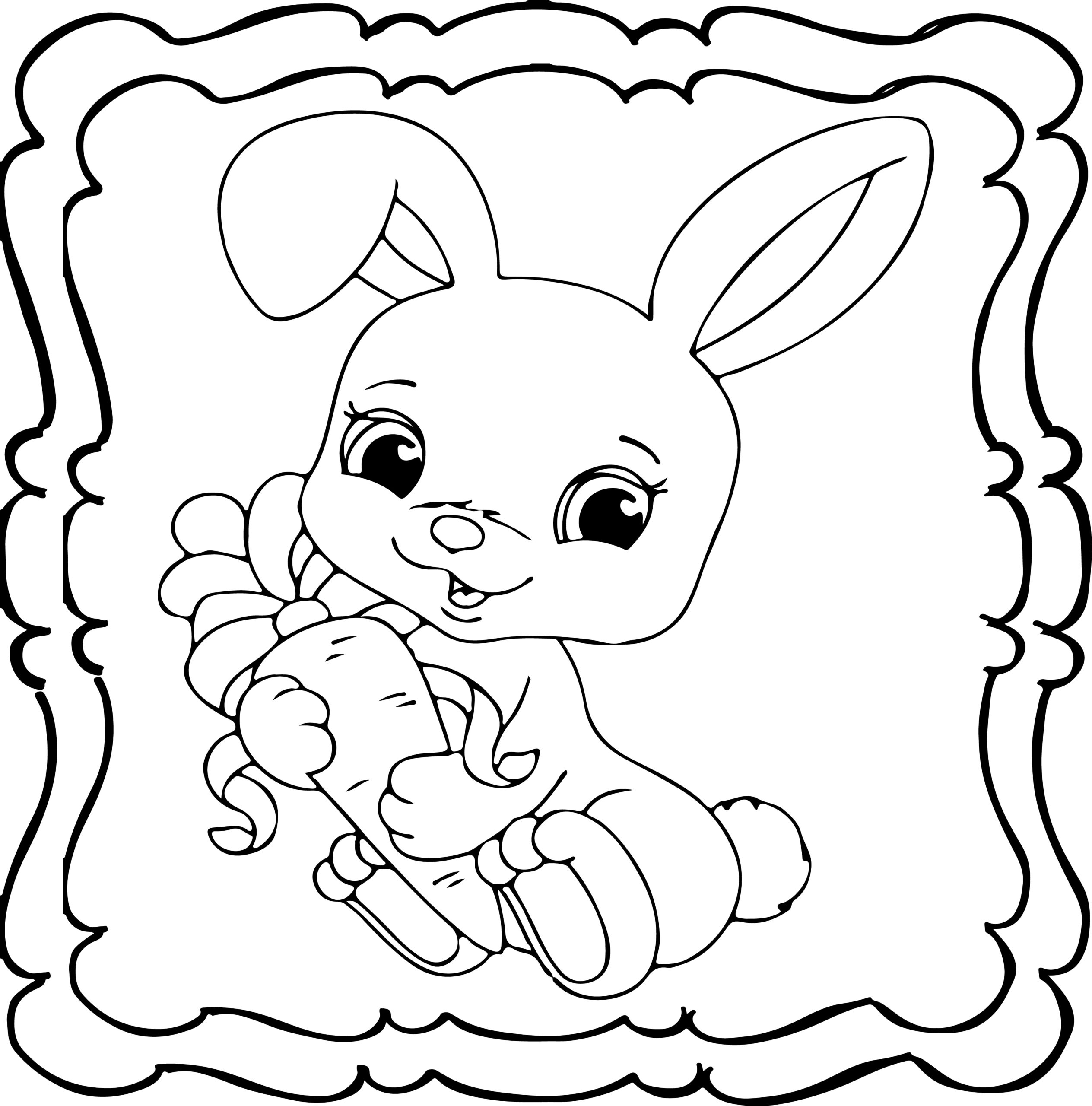 Easter Bunny Coloring Book Easy And Fun Bunny Colouring Book For Kids Made By Teachers