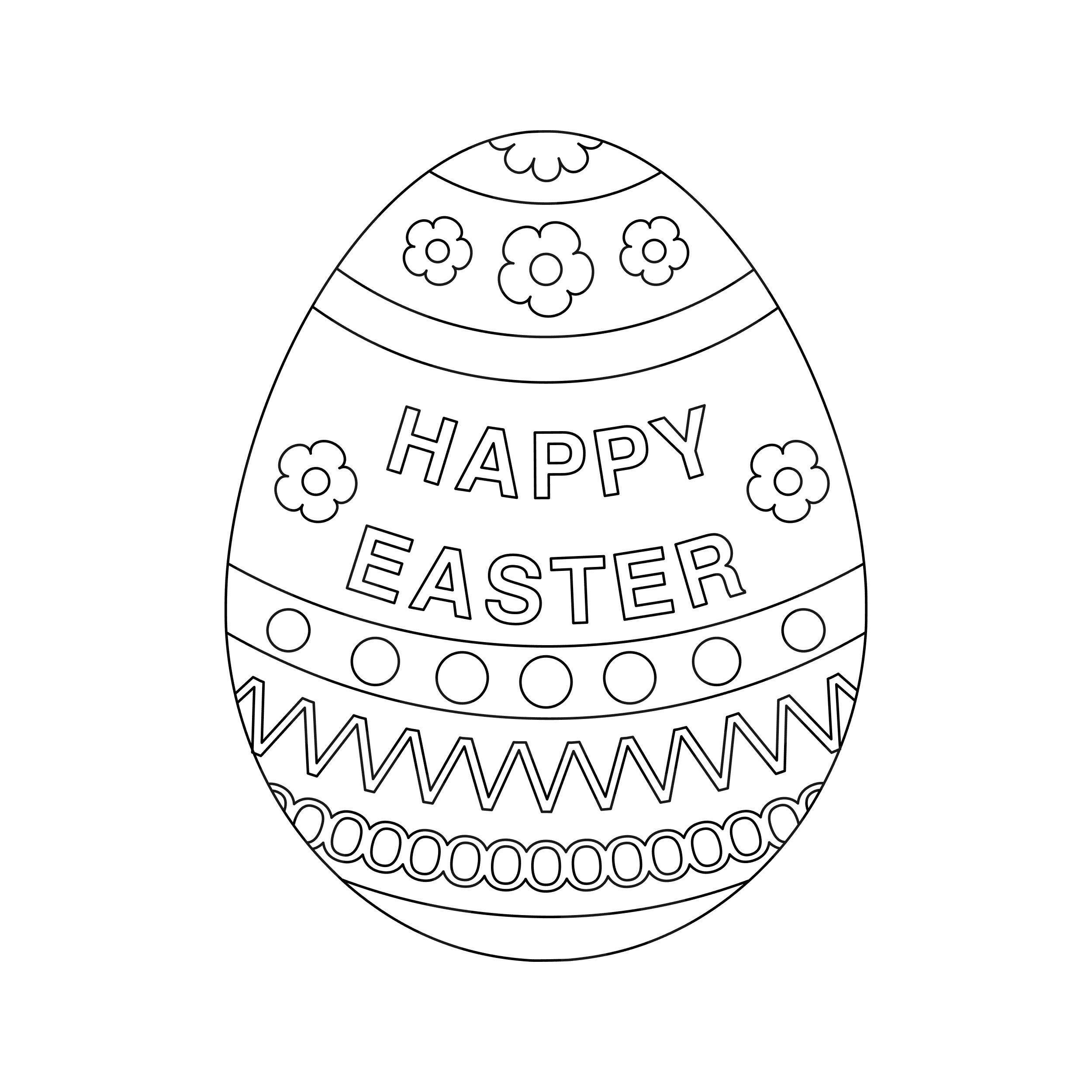 Coloring Page Easter Egg