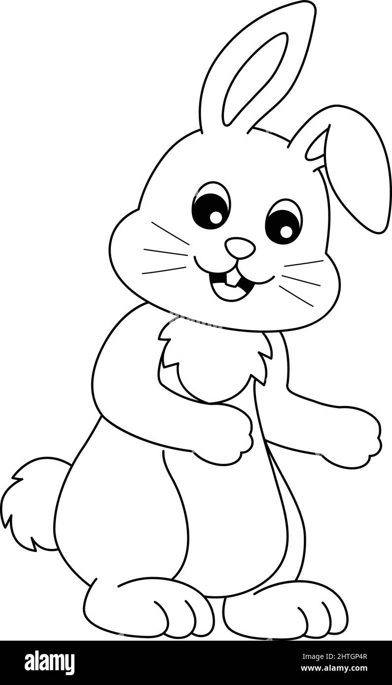 Easter Rabbit Isolated Coloring Page For Kids Stock Vector Image Art Alamy Easter Rabbit Isolated Coloring Page For Kids Stock Vector Image Art Alamy