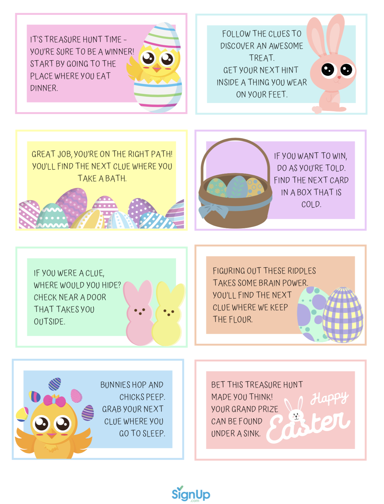 Easter Scavenger Hunt At Home SignUp