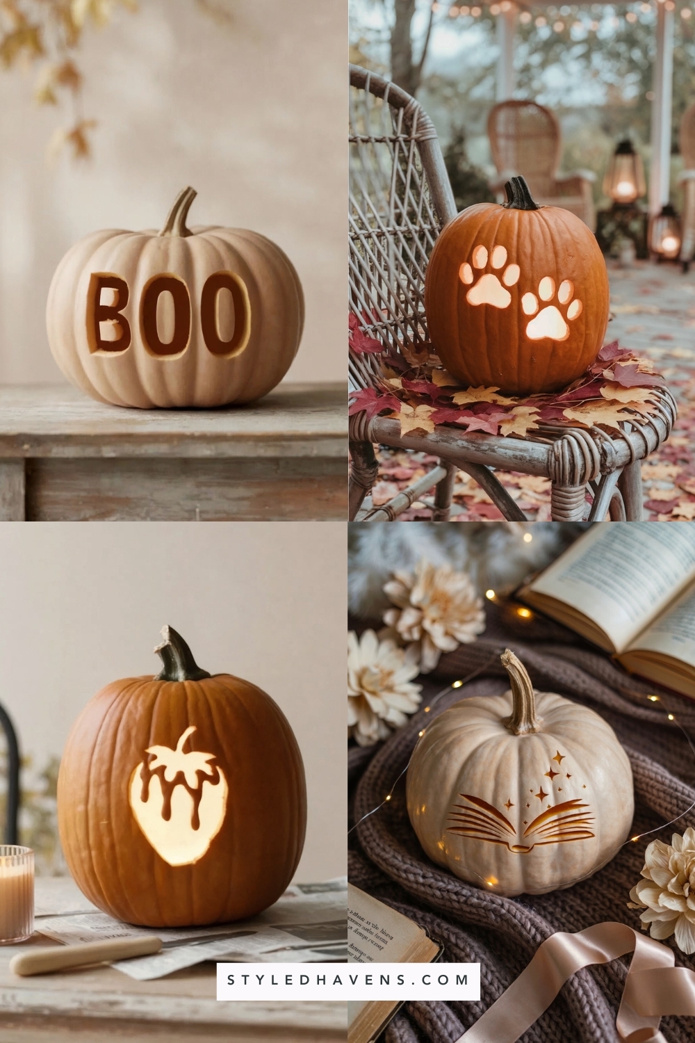 Easy Pumpkin Carving Ideas That Are So Aesthetic 