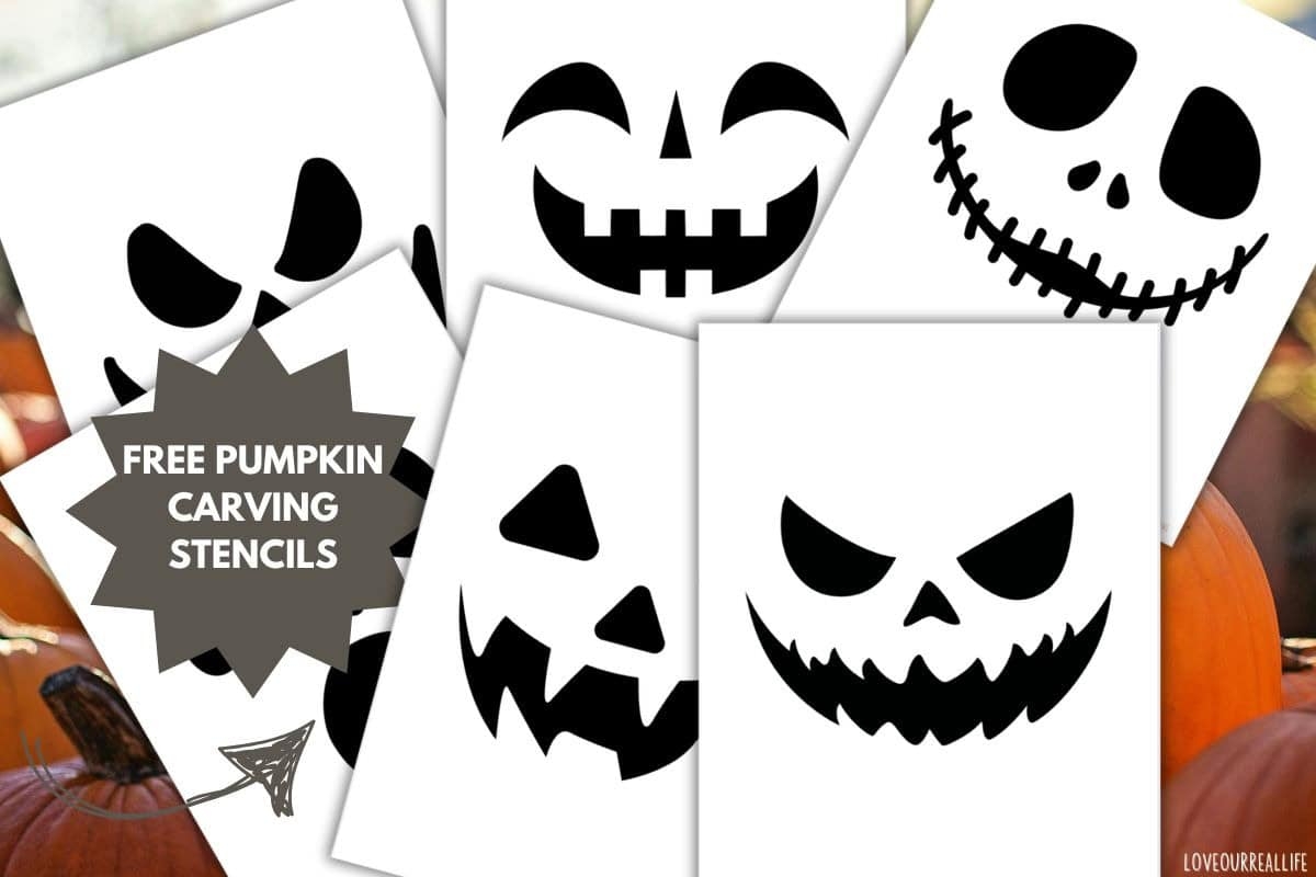 Easy Pumpkin Carving Stencils Free Jack O Lantern Faces To Download Love Our Real Life