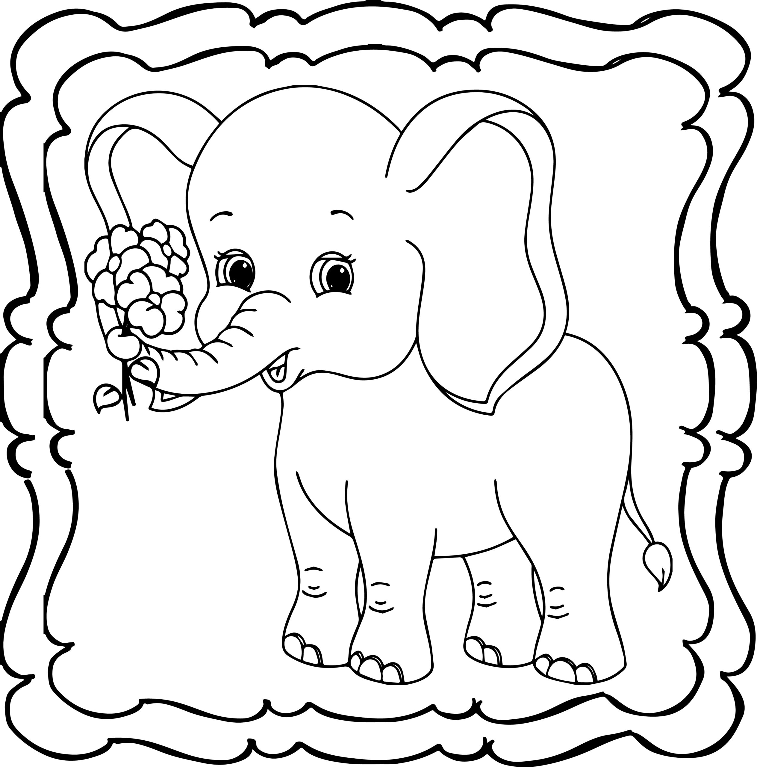Elephant Coloring Book Easy And Fun Elephants Coloring Book For Kids Made By Teachers