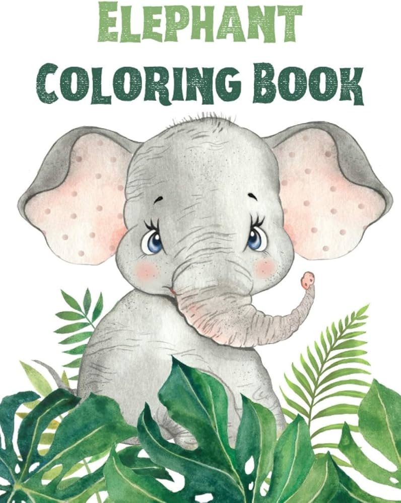 coloring book pages of elephants