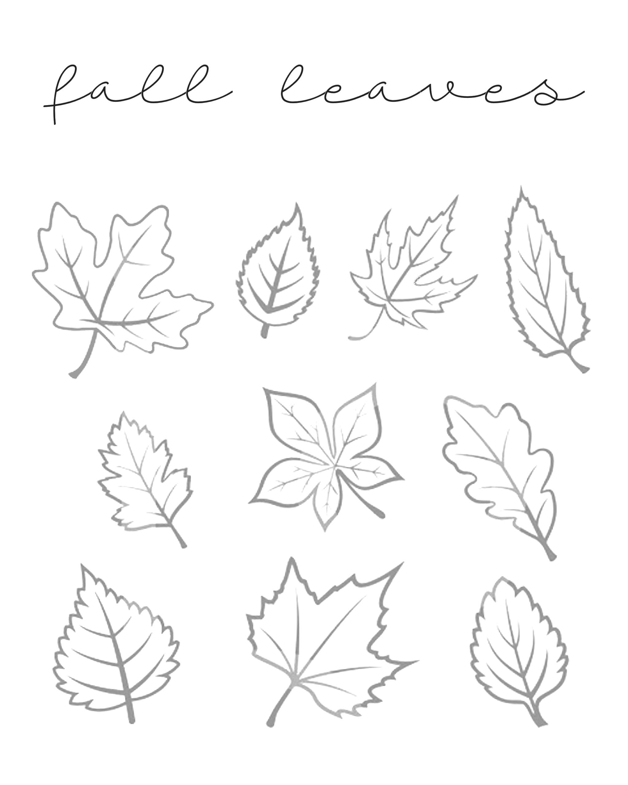 Fall Leaves Printable Our Kid Things Fall Leaves Printable Our Kid Things