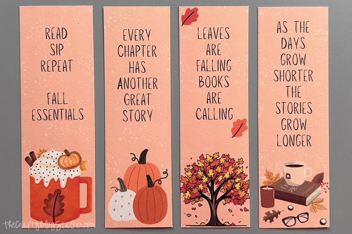 Fall Printable Bookmarks Free The Crafty Blog Stalker