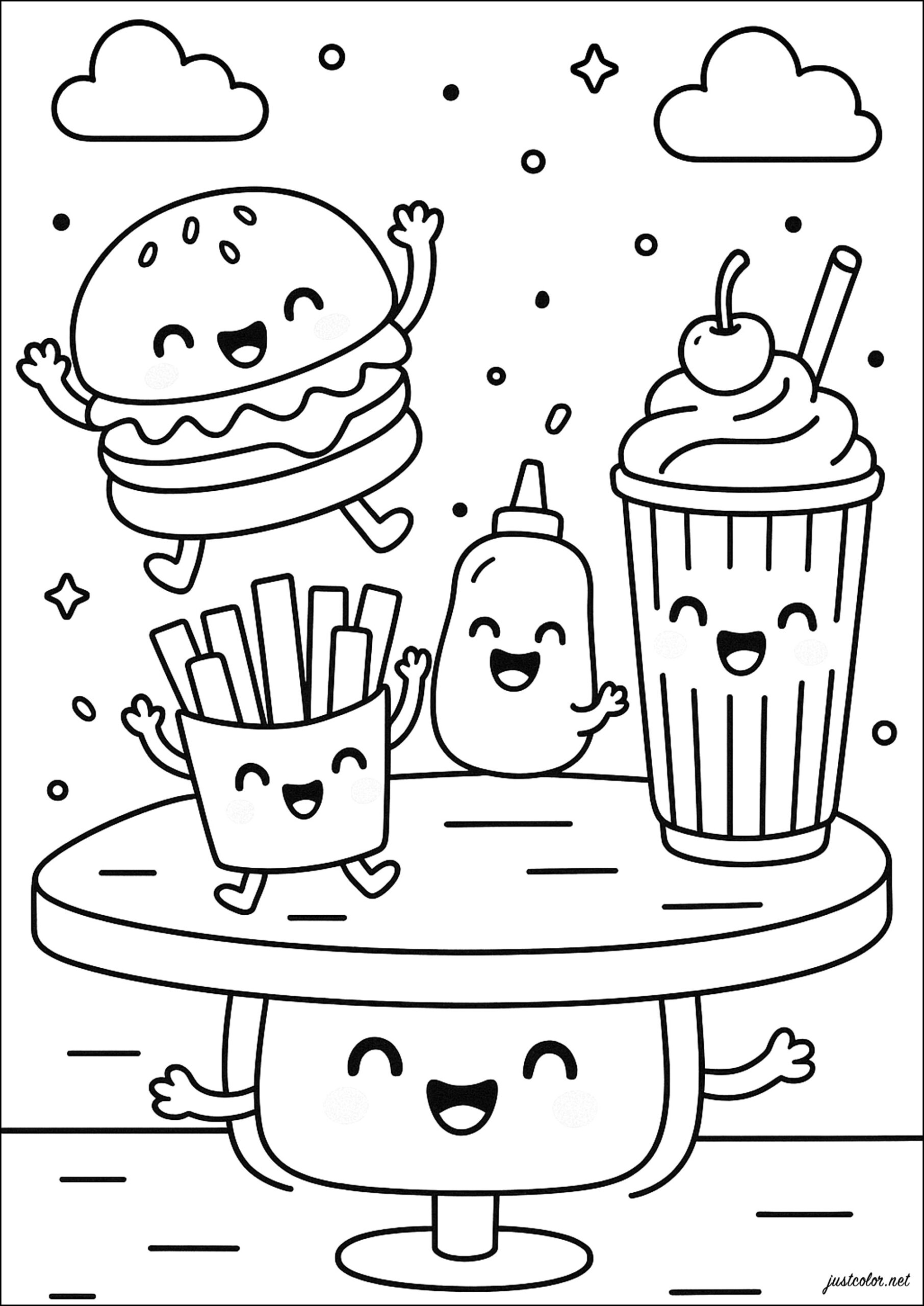 food pictures to color food pictures to color