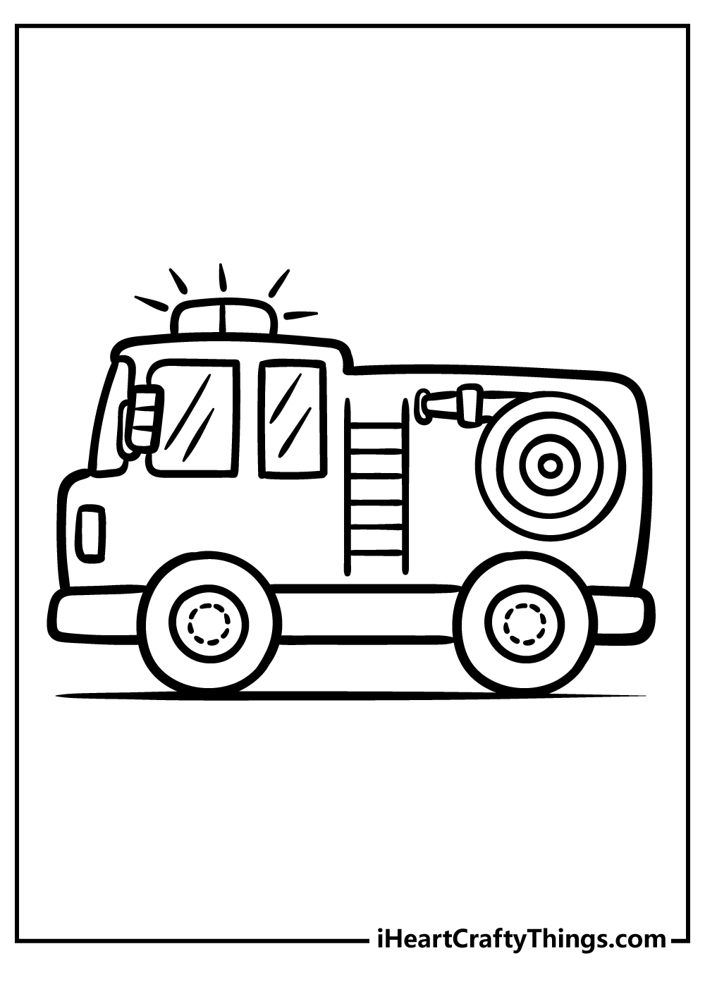 fire truck coloring page