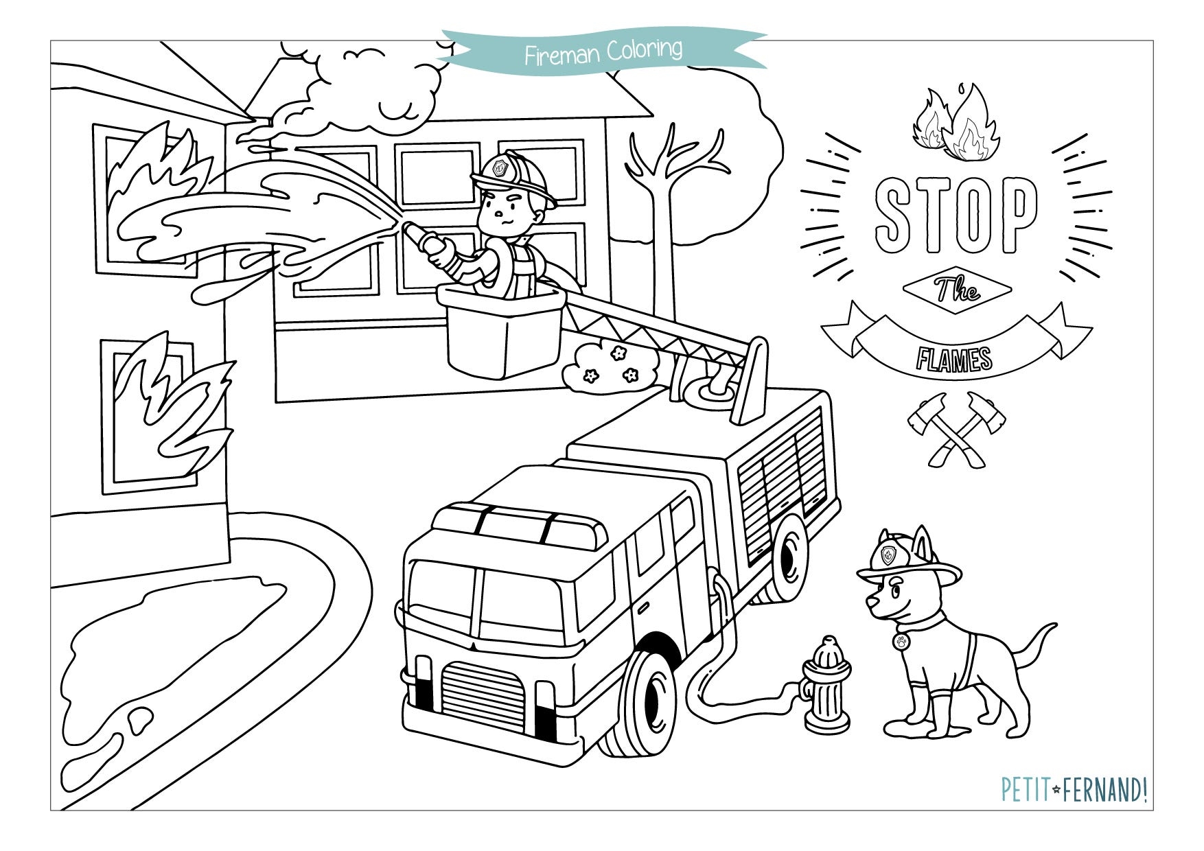 Fireman Free Printable Coloring For Kids Petit Fernand Fireman Free Printable Coloring For Kids Petit Fernand