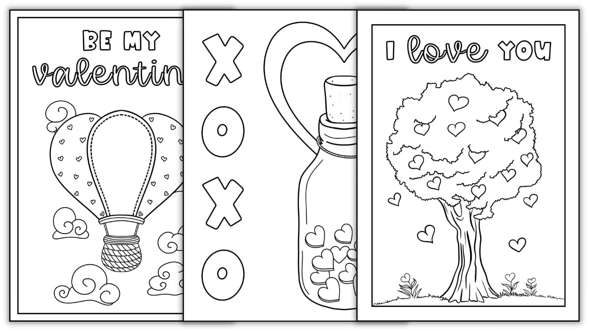 Foldable Valentine s Day Coloring Cards Totally Free The Craft at Home Family Foldable Valentine s Day Coloring Cards Totally Free The Craft at Home Family