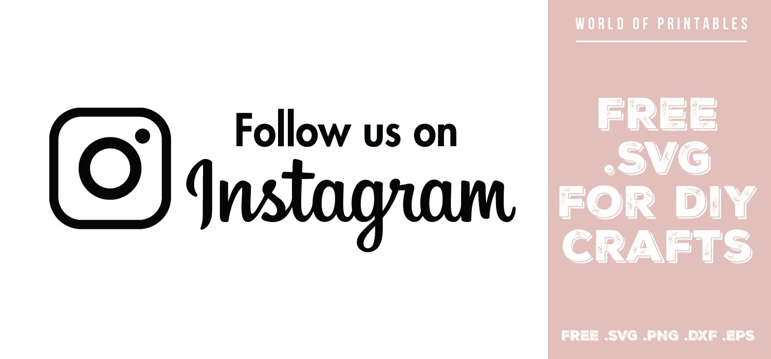 Follow Us On Instagram Sign Free SVG Files SVG PNG DXF EPS