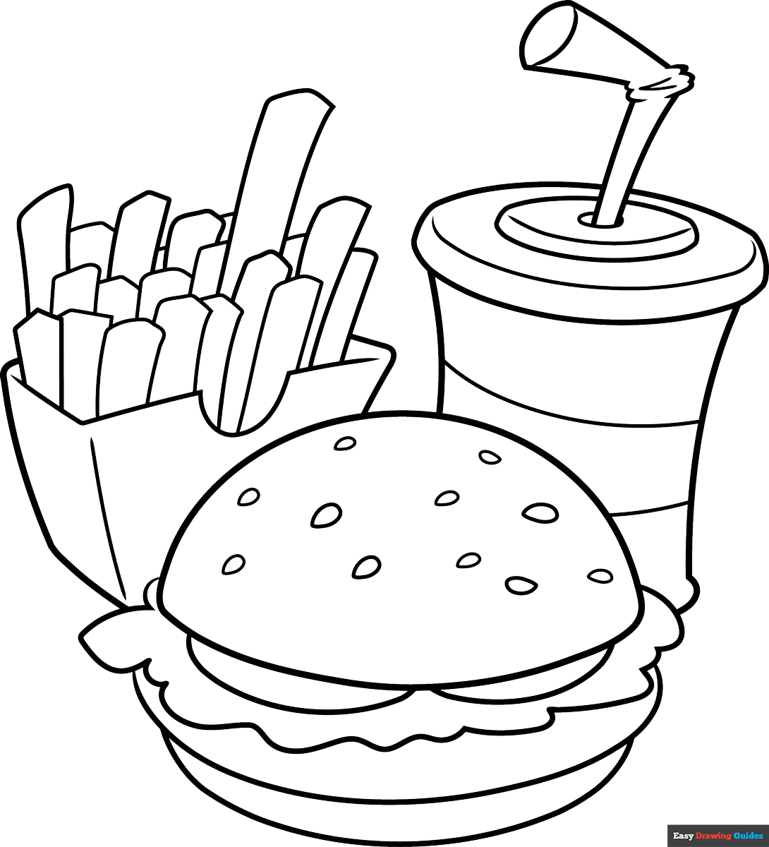 coloring pages of food