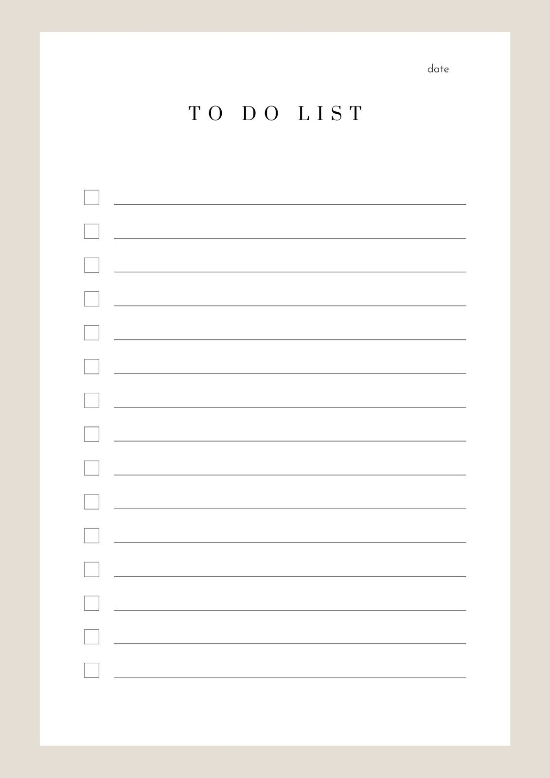 printable to do list