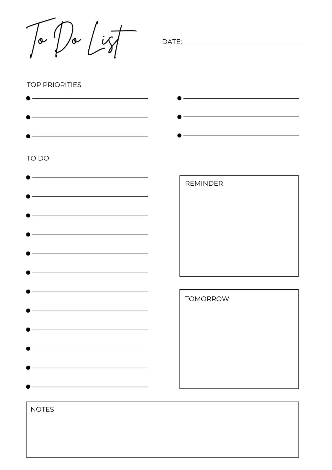 Free And Customizable To Do List Templates Free And Customizable To Do List Templates