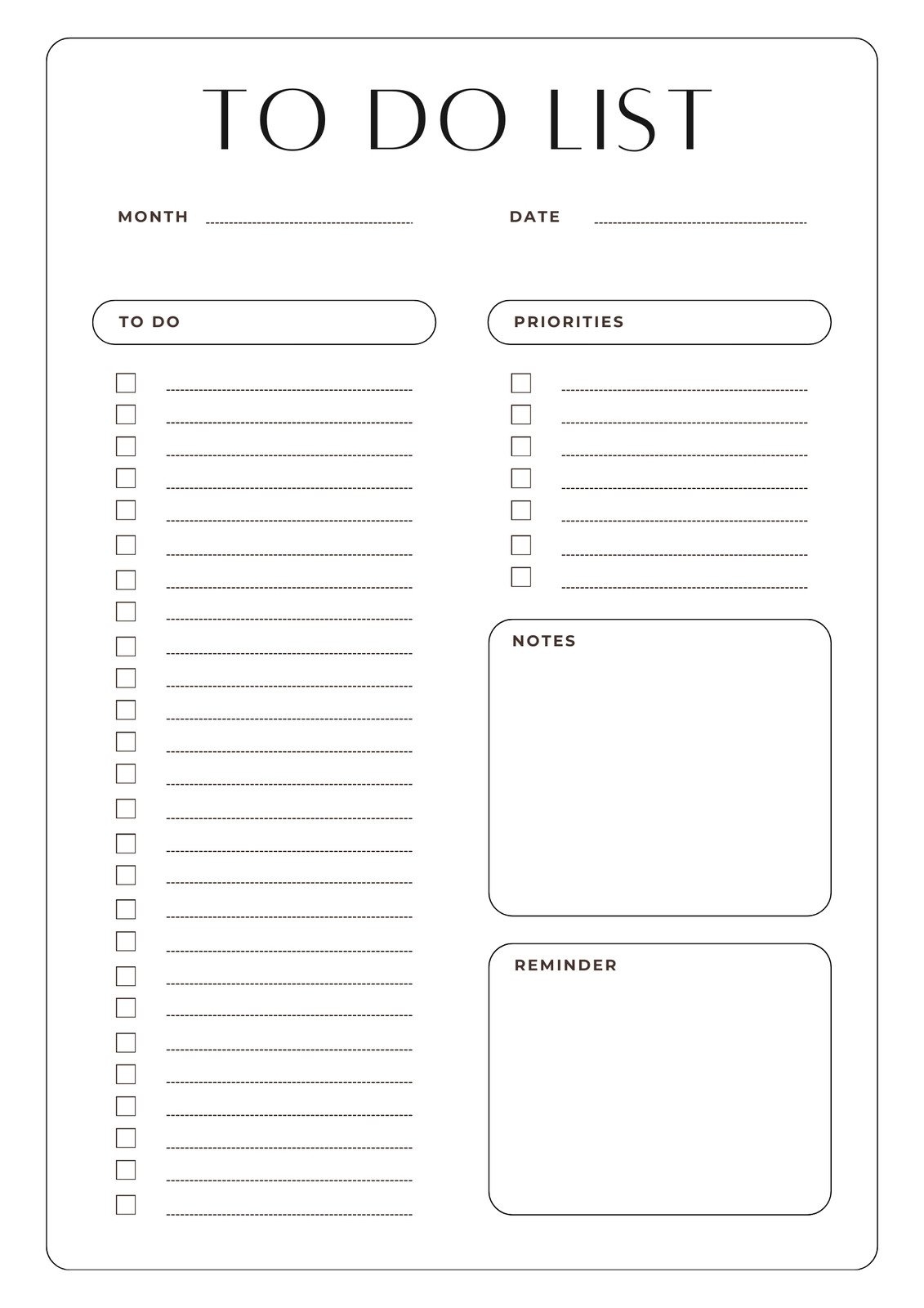 To Do List Templates