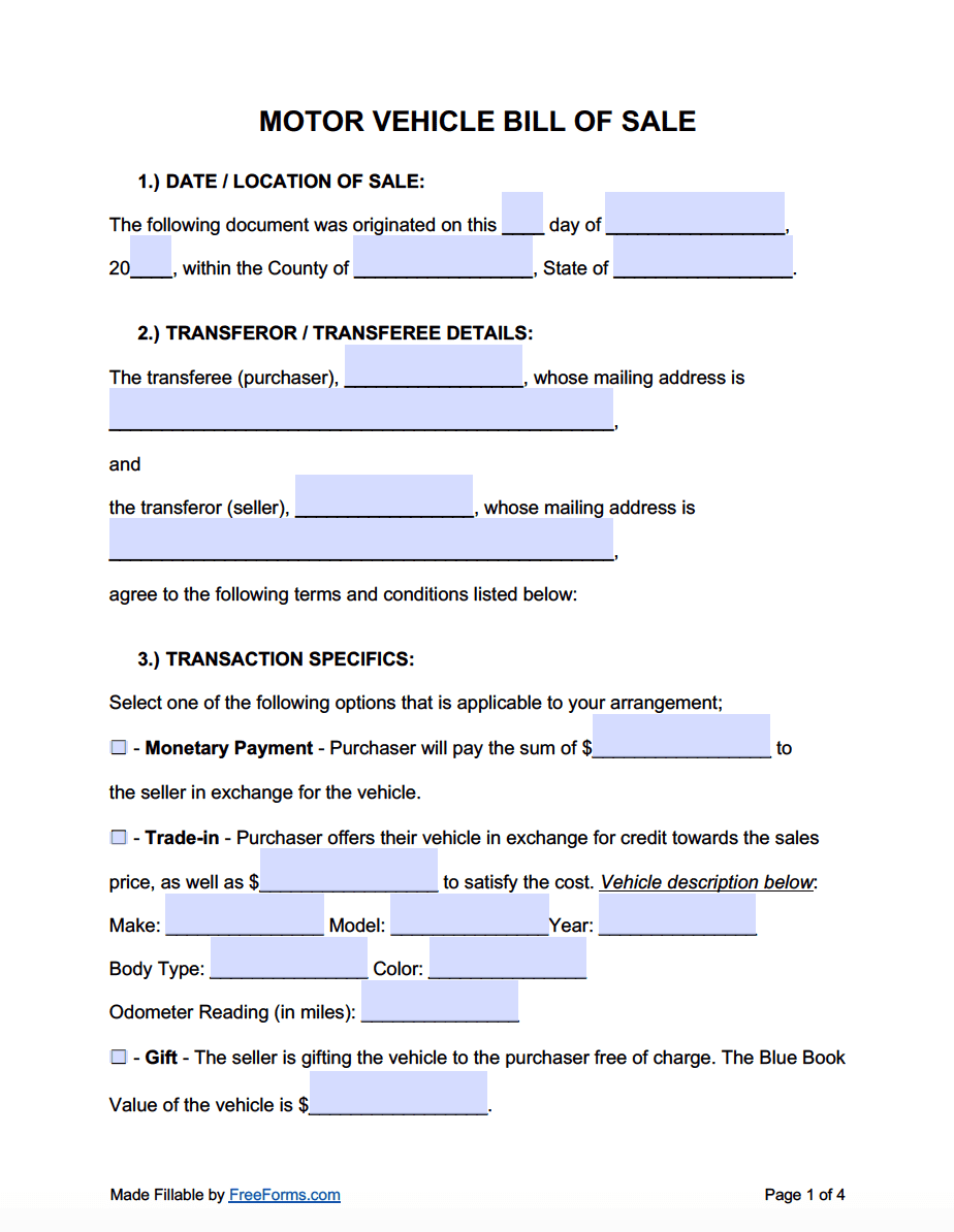 generic automobile bill of sale generic automobile bill of sale