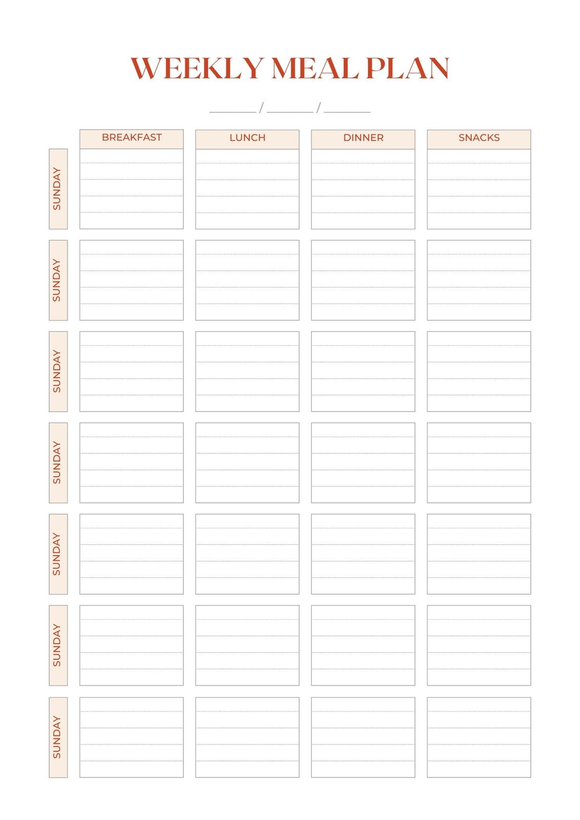 Free Customizable Meal Planner Menu Templates Canva Free Customizable Meal Planner Menu Templates Canva